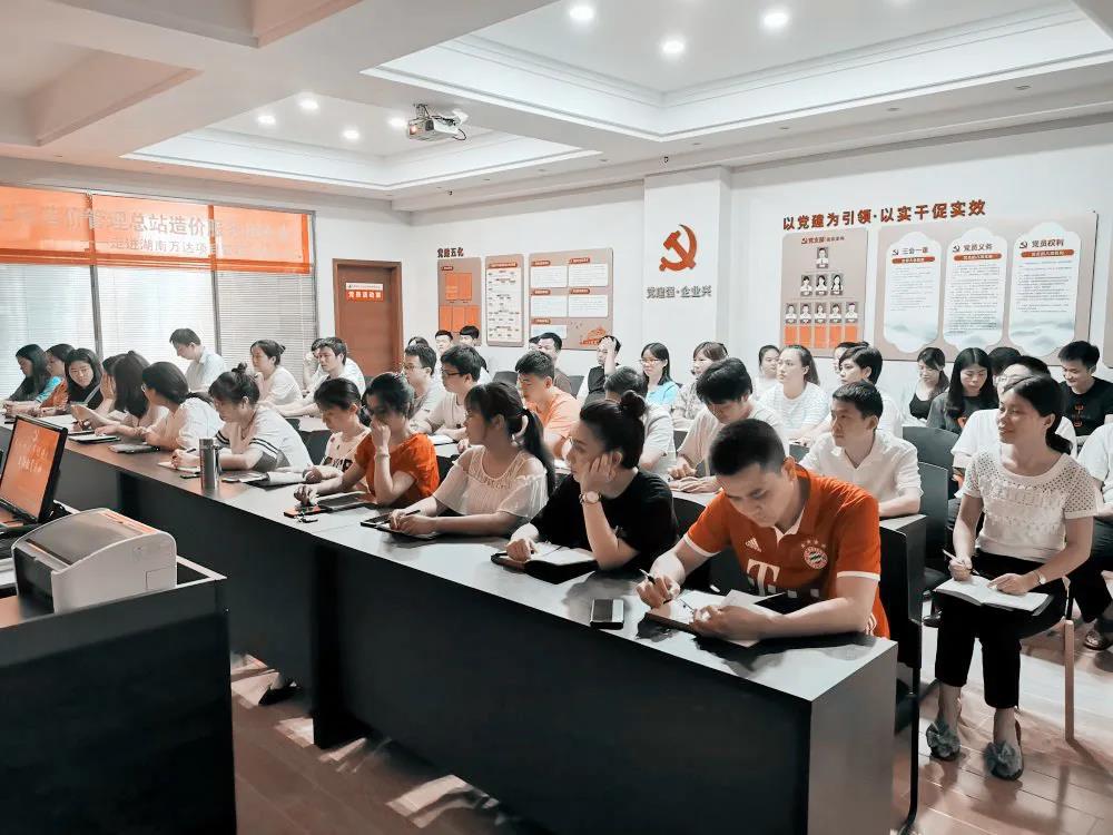 热烈庆祝建党99周年,湖南赢博首页组织全体骨干召开“不忘初心、牢记使命”主题教育活动